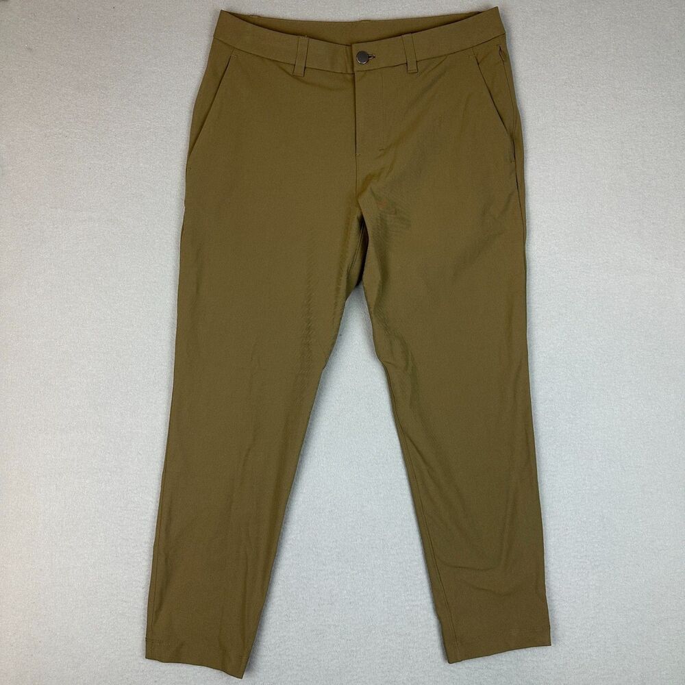 Lululemon Mens Size 31 ABC Slim-Fit Trouser Pants Artifact 30" Warpstreme M5AQYS